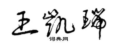 曾慶福王凱瑞草書個性簽名怎么寫