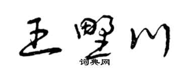 曾慶福王野川草書個性簽名怎么寫