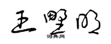 曾慶福王野明草書個性簽名怎么寫
