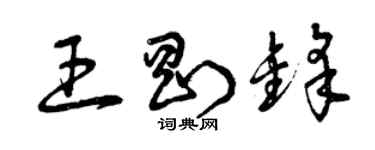 曾慶福王剛鋒草書個性簽名怎么寫