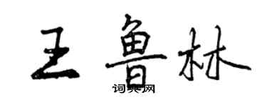 曾慶福王魯林行書個性簽名怎么寫