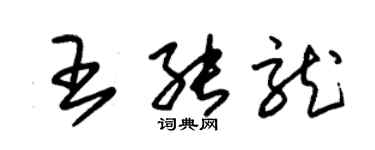 朱錫榮王能龍草書個性簽名怎么寫