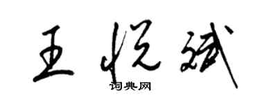 梁錦英王悅斌草書個性簽名怎么寫