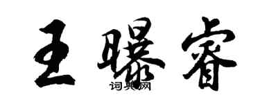胡問遂王曝睿行書個性簽名怎么寫