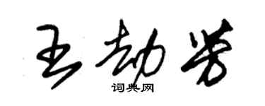 朱錫榮王劫芳草書個性簽名怎么寫