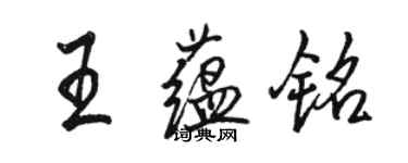 駱恆光王蘊銘行書個性簽名怎么寫