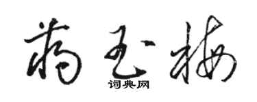 駱恆光蔣玉梅草書個性簽名怎么寫