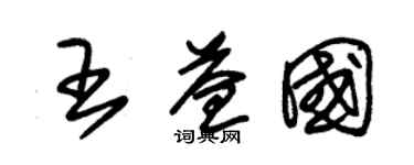 朱錫榮王益國草書個性簽名怎么寫