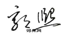 駱恆光郭熙草書個性簽名怎么寫