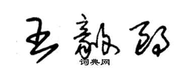 朱錫榮王毅朗草書個性簽名怎么寫