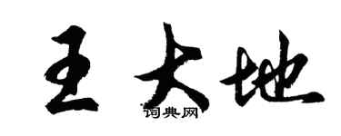 胡問遂王大地行書個性簽名怎么寫