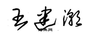 朱錫榮王建潮草書個性簽名怎么寫