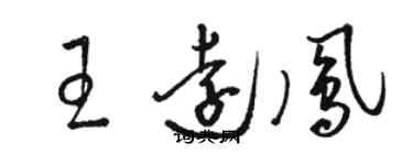 駱恆光王遠鳳草書個性簽名怎么寫