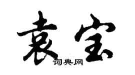 胡問遂袁寶行書個性簽名怎么寫