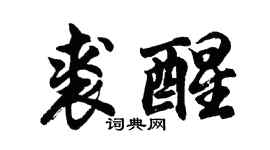 胡問遂裘醒行書個性簽名怎么寫