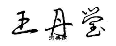 曾慶福王丹瑩草書個性簽名怎么寫