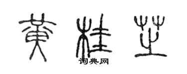 陳聲遠黃桂芝篆書個性簽名怎么寫