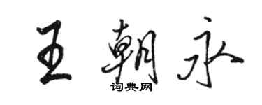 駱恆光王朝永行書個性簽名怎么寫