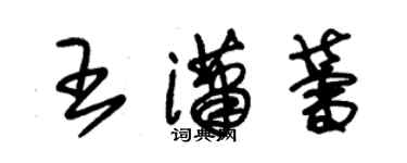 朱錫榮王瀟蕾草書個性簽名怎么寫