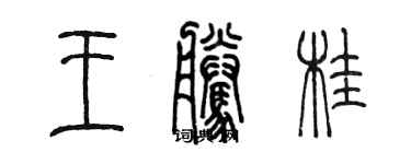 陳墨王騰桂篆書個性簽名怎么寫