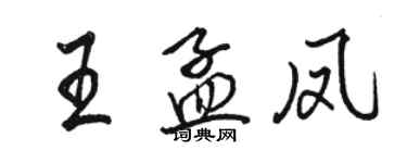 駱恆光王孟鳳行書個性簽名怎么寫