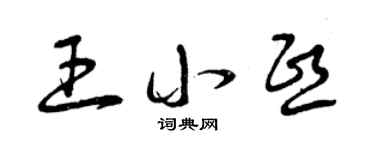 曾慶福王小熙草書個性簽名怎么寫