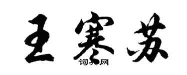 胡問遂王寒蘇行書個性簽名怎么寫