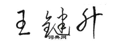 駱恆光王鍵升草書個性簽名怎么寫