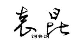 曾慶福袁昆草書個性簽名怎么寫