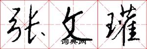 張文瓘怎么寫好看