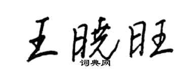 王正良王曉旺行書個性簽名怎么寫