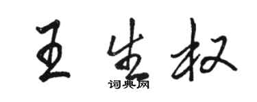 駱恆光王生權行書個性簽名怎么寫