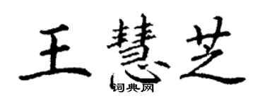 丁謙王慧芝楷書個性簽名怎么寫