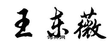 胡問遂王東薇行書個性簽名怎么寫