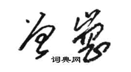 駱恆光曾崗草書個性簽名怎么寫