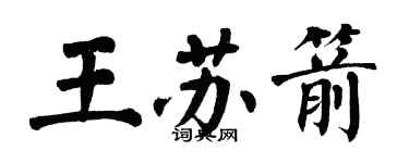 翁闓運王蘇箭楷書個性簽名怎么寫