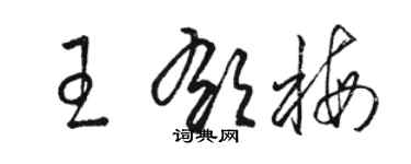駱恆光王郁梅草書個性簽名怎么寫