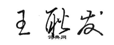 駱恆光王耿發草書個性簽名怎么寫