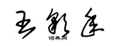 朱錫榮王彩年草書個性簽名怎么寫