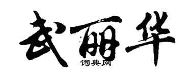 胡問遂武麗華行書個性簽名怎么寫