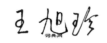 駱恆光王旭珍草書個性簽名怎么寫