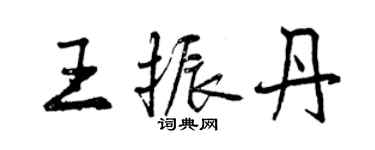 曾慶福王振丹行書個性簽名怎么寫