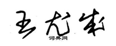 朱錫榮王尤成草書個性簽名怎么寫