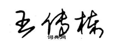 朱錫榮王傳棟草書個性簽名怎么寫