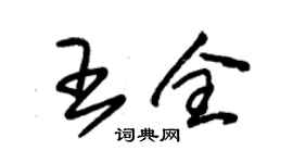 朱錫榮王全草書個性簽名怎么寫