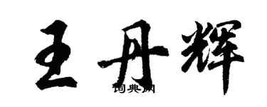 胡問遂王丹輝行書個性簽名怎么寫