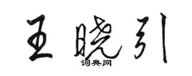 駱恆光王曉引行書個性簽名怎么寫