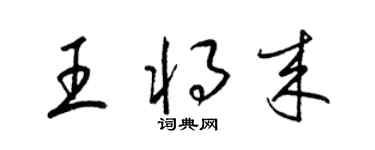 梁錦英王將來草書個性簽名怎么寫