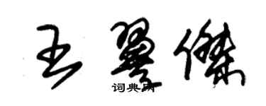 朱錫榮王翼傑草書個性簽名怎么寫