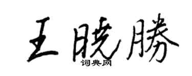 王正良王曉勝行書個性簽名怎么寫